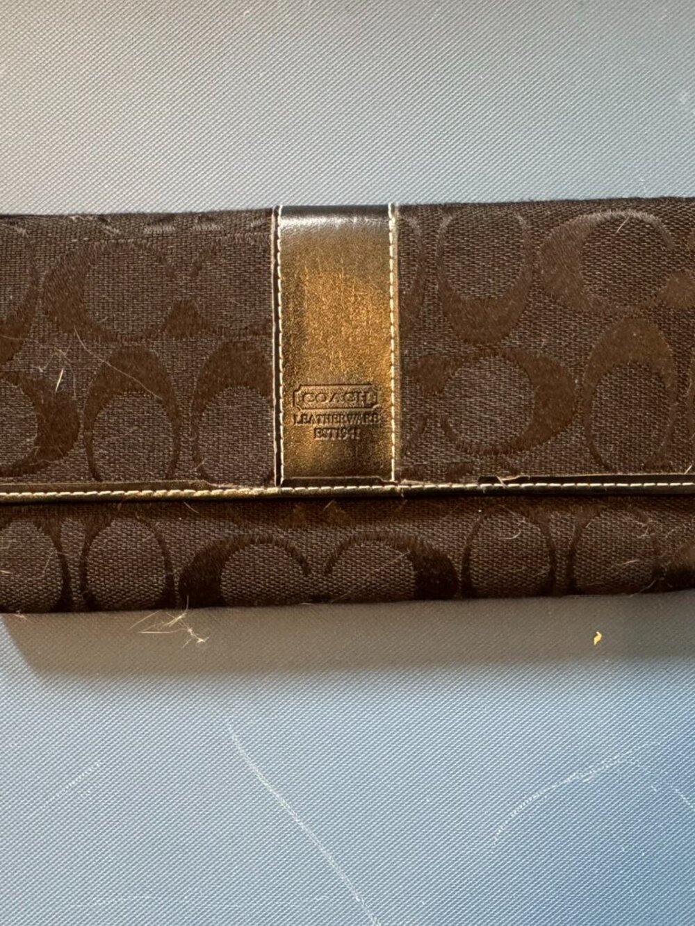 Black Coach trifold wallet